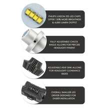 Load image into Gallery viewer, Oracle H4 4000 Lumen LED Headlight Bulbs (Pair) - 6000K - DTX Performance