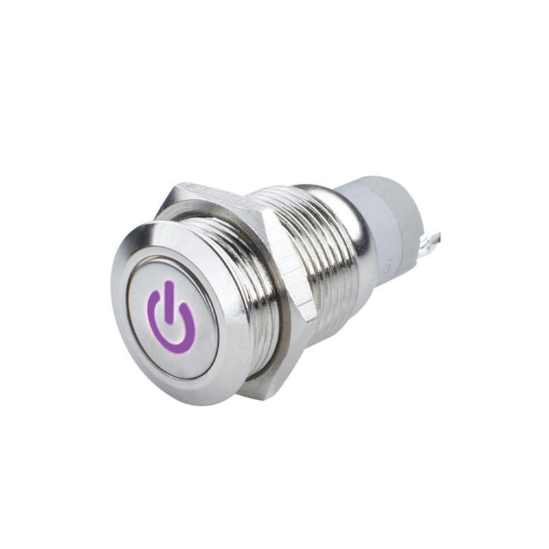 Oracle Pre-Wired Power Symbol On/Off Flush Mount LED Switch - UV/Purple - DTX Performance