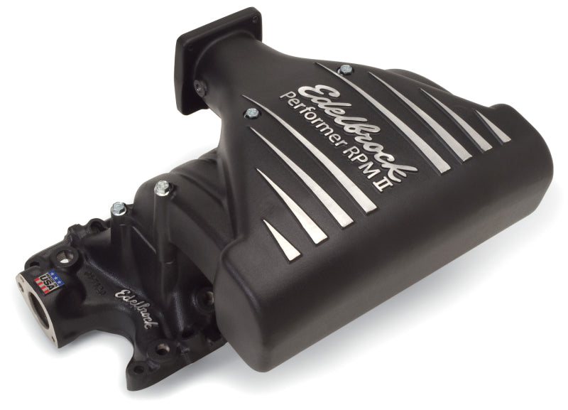 Edelbrock Intake Manifold Ford Mustang 5 0L Performer RPM II Manifold Black Finish - DTX Performance