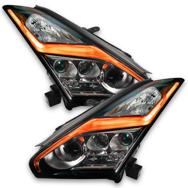 Oracle 15-21 Nissan GT-R RGB+W Lightning Bolt Headlight DRL Upgrade Kit ColorSHIFT w/ BC1 Controller - DTX Performance