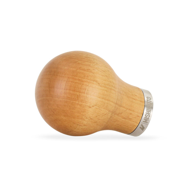 Mishimoto Round Steel Core Wood Shift Knob - Beech - DTX Performance