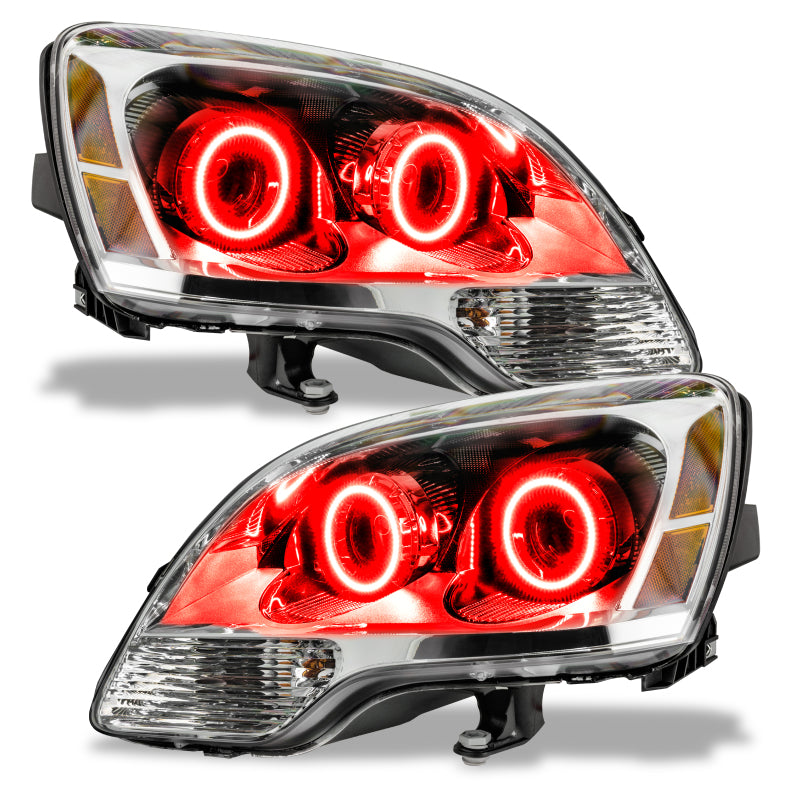 Oracle Lighting 08-12 GMC Acadia Non-HID Pre-Assembled LED Halo Headlights - (2nd Design) -Red - DTX Performance