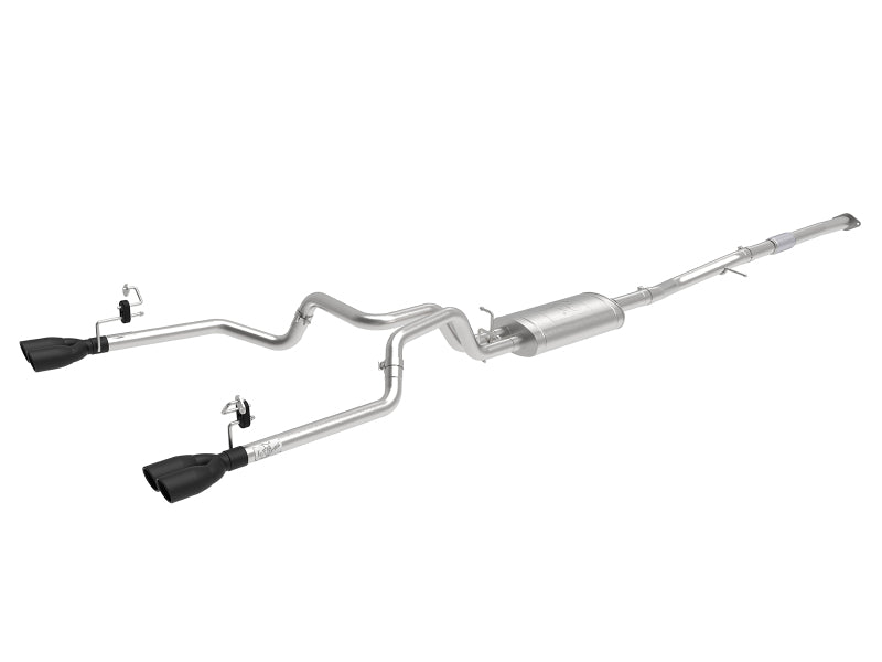 aFe Vulcan Series 3-2.5in 304SS Exhaust Cat-Back w/Blk Tips 2019 GM Silverado/Sierra 1500 L4-2.7L(t) - DTX Performance