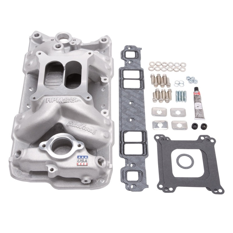 Edelbrock Manifold Installation Kit Performer RPM Air-Gap SBC 1957-1986 Natural Finish - DTX Performance