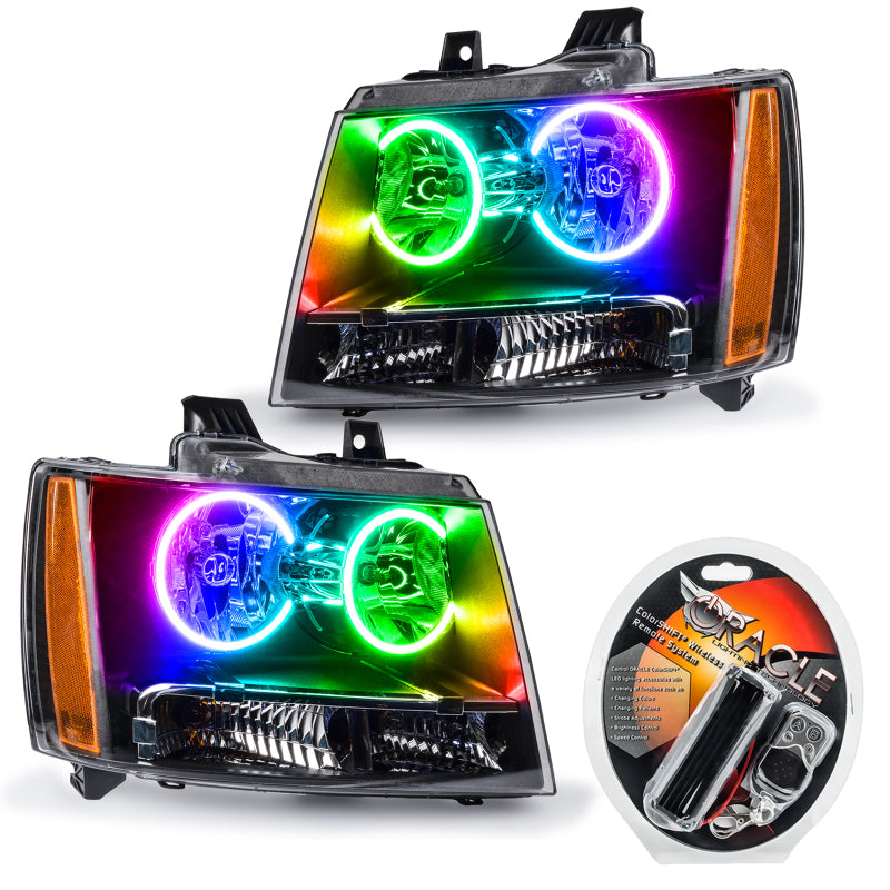 Oracle 07-13 Chevrolet Avalanche Pre-Assembed SMD Headlights - ColorSHIFT - DTX Performance