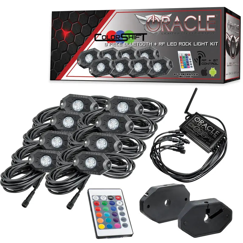 Oracle Bluetooth + RF Underbody Rock Light Kit - 8 PCS - ColorSHIFT - DTX Performance