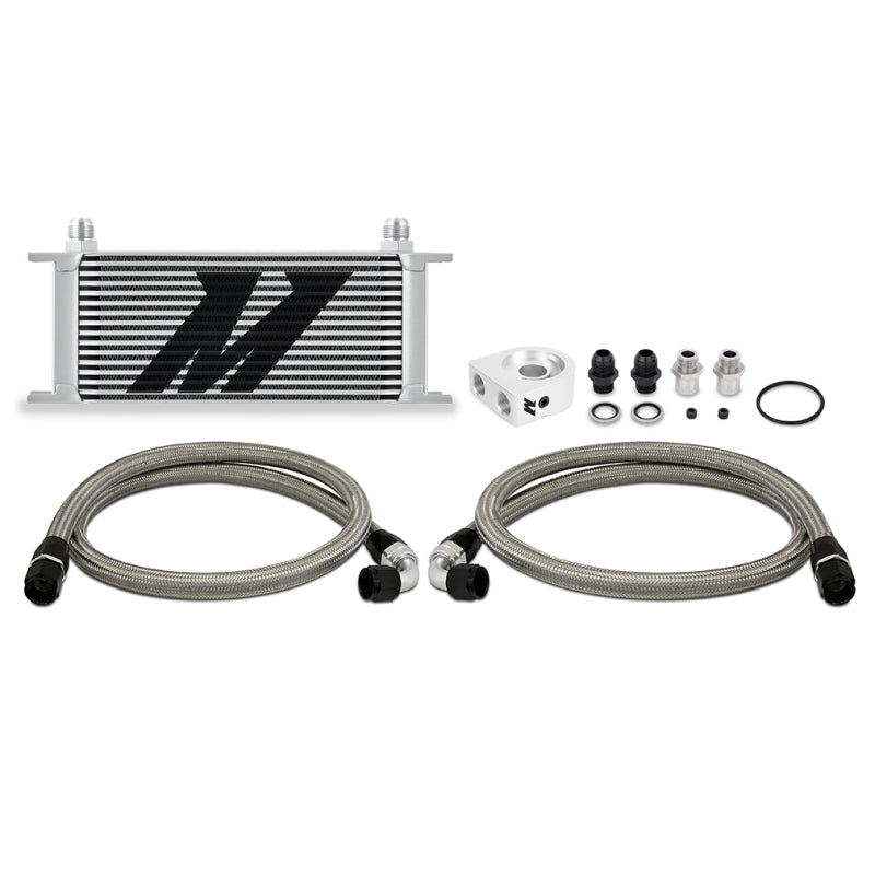 Mishimoto Universal Oil Cooler Kit 16-Row Silver - DTX Performance