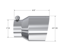 Load image into Gallery viewer, MBRP Universal Stainless Steel Dual Wall Tip 4.5in OD/3in Inlet/6.13in L - DTX Performance