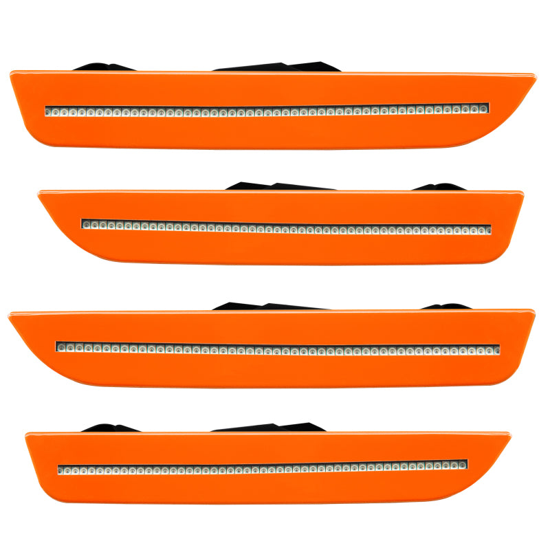 Oracle 10-14 Ford Mustang Concept Sidemarker Set - Clear - Competition Orange (CY) - DTX Performance