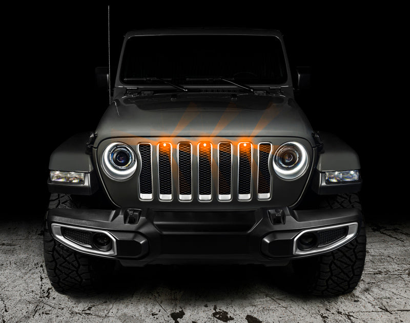 Oracle Pre-Runner Style LED Grille Kit for Jeep Wrangler JL - Amber - DTX Performance