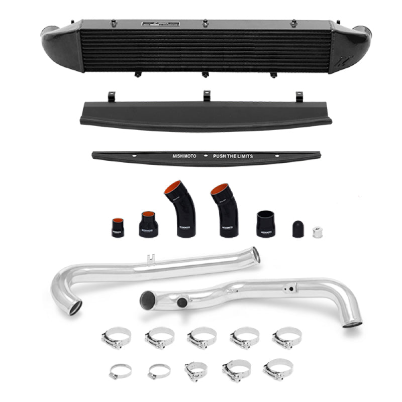 Mishimoto 2014-2016 Ford Fiesta ST 1.6L Front Mount Intercooler (Black) Kit w/ Pipes (Silver) - DTX Performance