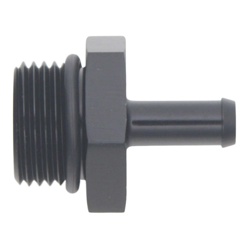 DeatschWerks 10AN ORB Male to 5/16in Male Barb Fitting - Anodized Matte Black - DTX Performance