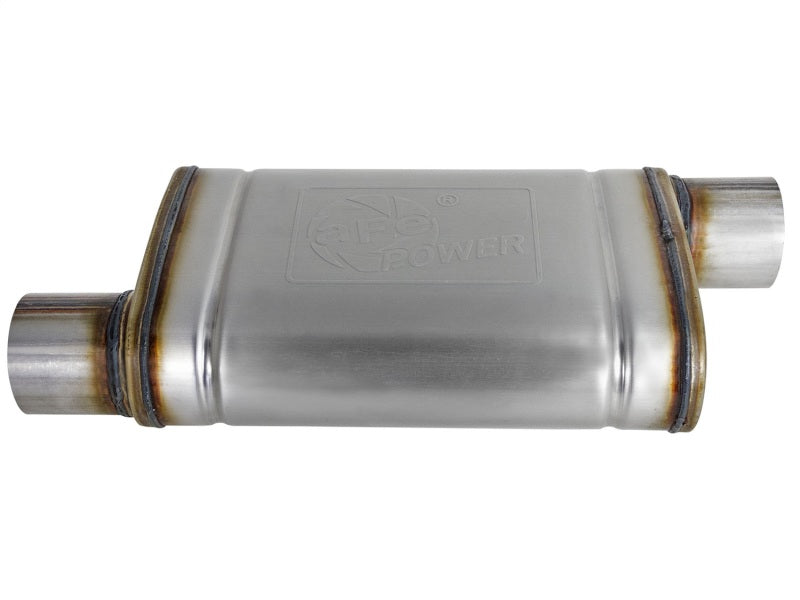 MACH Force-Xp 409 SS Muffler 3in ID Offset/Offset x 4in H x 9in W x 14in L - Oval Body - DTX Performance