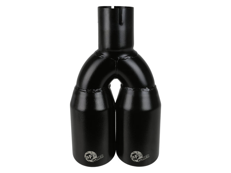 MACH Force-Xp 409 Stainless Steel Clamp-on Exhaust Tip 2.5in Inlet 3.5in Outlet - Black - DTX Performance