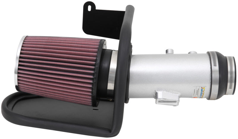 K&N 13-14 Honda Accord 3.5L V6 69 Series Typhoon Air Intake System - Silver Cold Air Intake Kit - DTX Performance