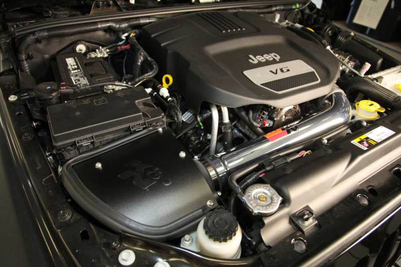 K&N 12-18 Jeep Wrangler V6-3.6L High Flow Performance Intake Kit (12-15 CARB Approved) - DTX Performance