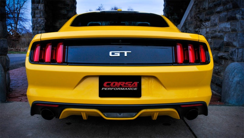 Corsa 2015 Ford Mustang GT Fastback 5.0 3in Xtreme Cat Back Exhaust w/ Dual  Black 4.5in Tips - DTX Performance