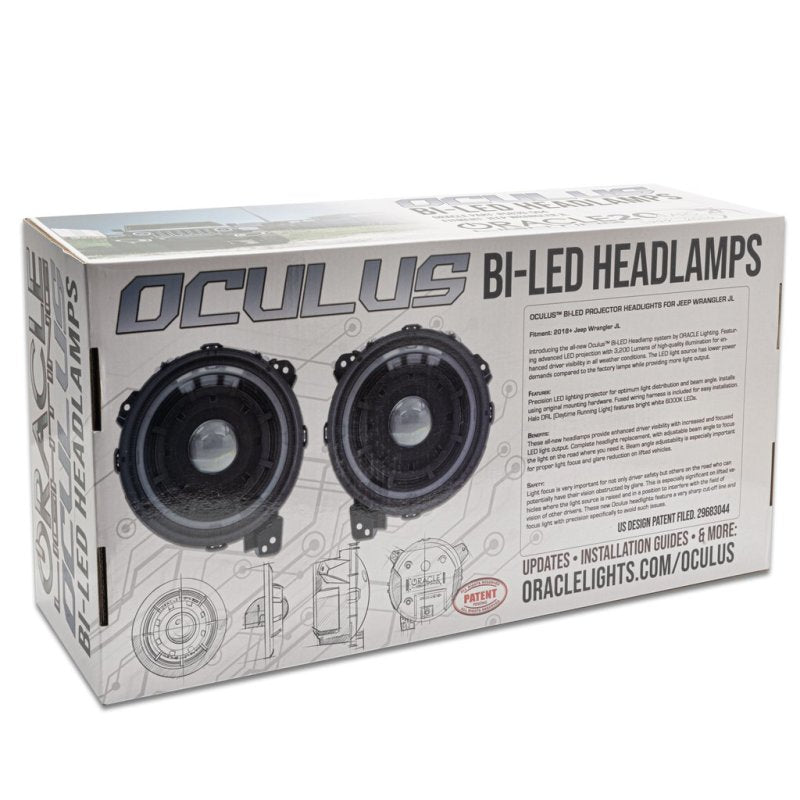 Oracle Oculus Bi-LED Projector Headlights for Jeep JL/Gladiator JT - Graphite Metallic - 5500K - DTX Performance