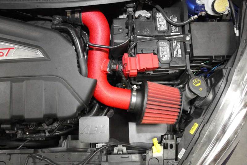 AEM 2014+ Ford Fiesta ST 1.6L L4 - Cold Air Intake System - Wrinkle Red - DTX Performance