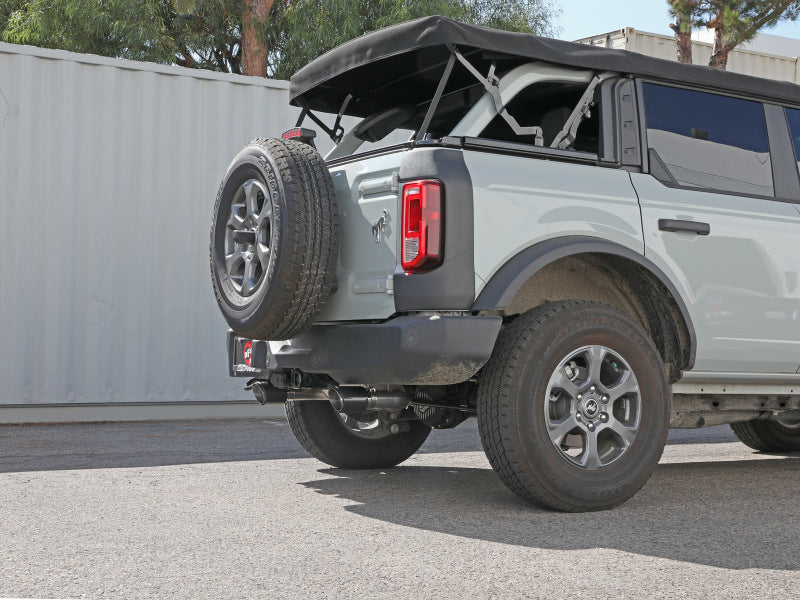 aFe Vulcan 3in 304 SS Axle-Back Exhaust 2021 Ford Bronco L4-2.3L (t)/V6-2.7L (tt) w/ Carbon Tips - DTX Performance