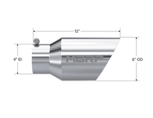 Load image into Gallery viewer, MBRP Universal Tip 6 O.D. Dual Wall Angled 4 inlet 12 length - DTX Performance