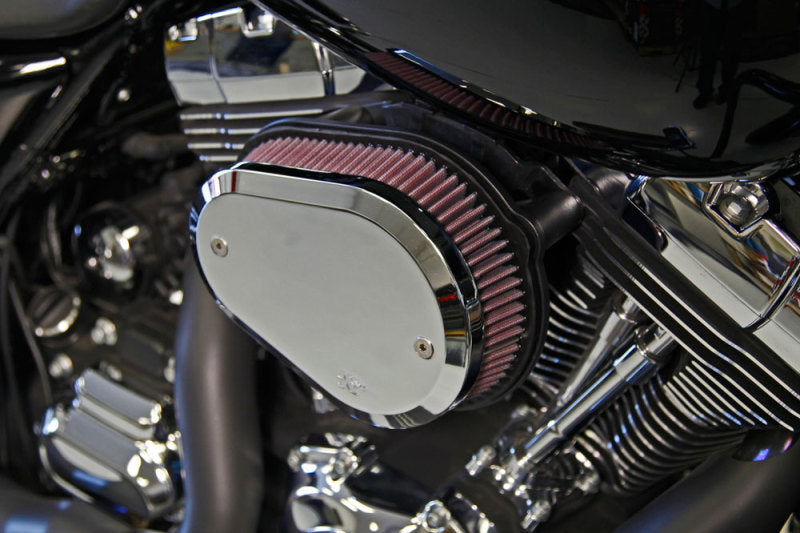 K&N Street Metal Intake System Chrome for Harley Davidson - DTX Performance