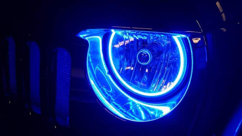 Oracle Jeep Wrangler JK 07-17 LED Waterproof Halo Kit - ColorSHIFT - DTX Performance