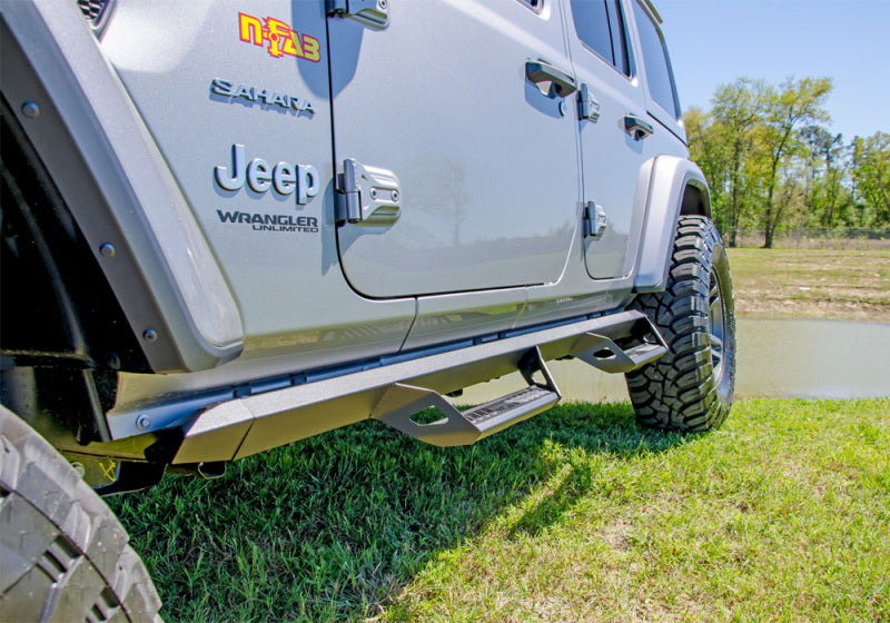 N-Fab Predator Pro Step System 2018 Jeep Wrangler JL 4 Door SUV - Tex. Black - DTX Performance