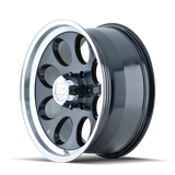 ION Type 171 17x9 / 8x165.1 BP / 0mm Offset / 130.8mm Hub Black/Machined Wheel