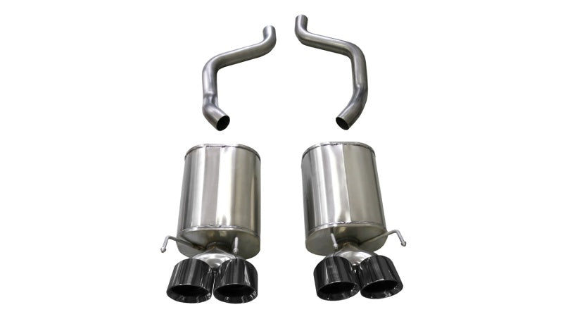 Corsa 05-08 Chevrolet Corvette (C6) 6.0L/6.2L Black Xtreme Axle-Back Exhaust w/4.5in Tips - DTX Performance