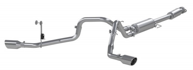 MBRP 2021+ Ford F150 2.7L/3.5L/5.0L 3in Aluminized Steel Cat-Back 2.5in Dual Split Side Exhaust - DTX Performance