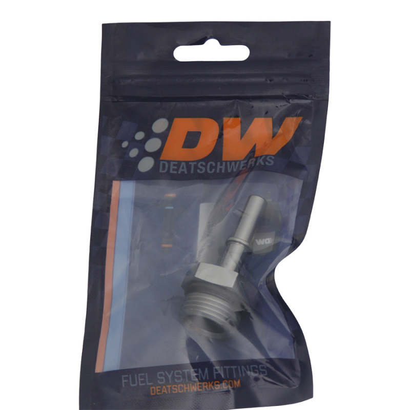 DeatschWerks 10AN ORB Male to 5/16in Male EFI Quick Connect Adapter - Anodized DW Titanium - DTX Performance