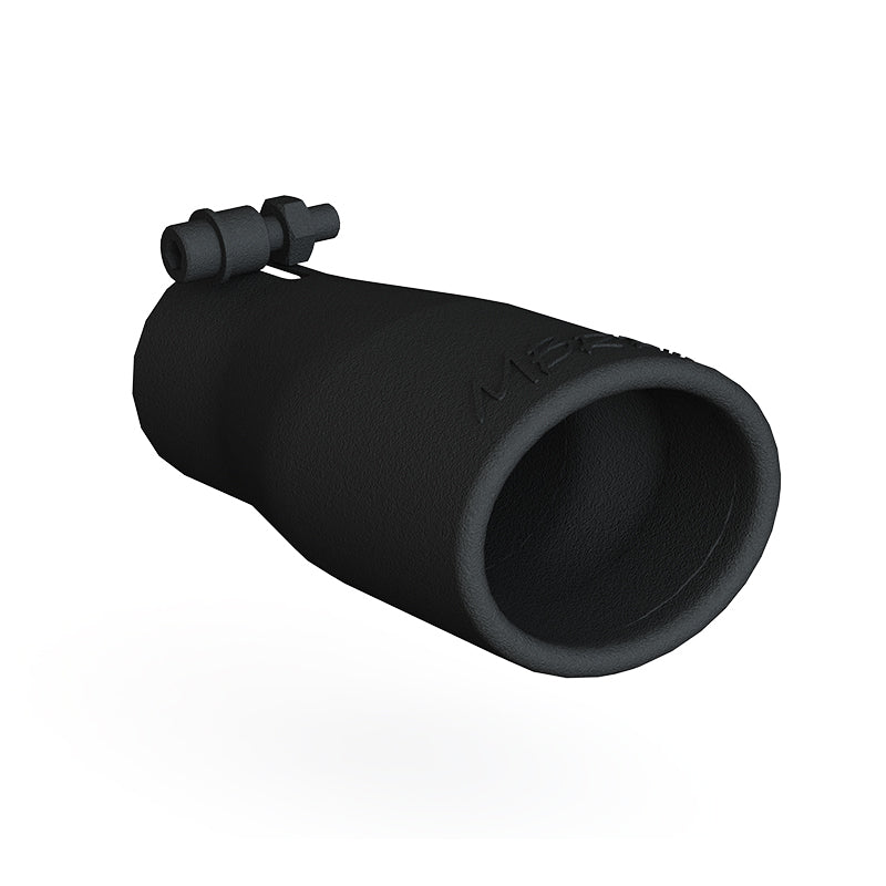 MBRP Universal Tip 2.5 O.D. Oval End 3.75 Inlet 10in length - Black Finish - DTX Performance