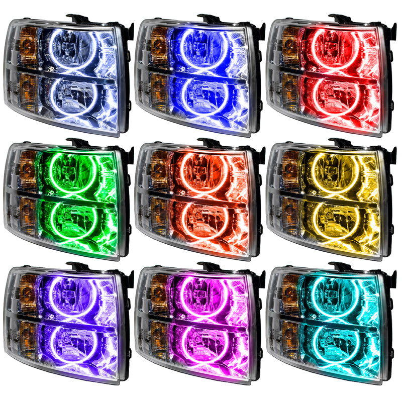 Oracle 07-13 Chevrolet Silverado SMD HL - Round Style - ColorSHIFT w/ Simple Controller - DTX Performance