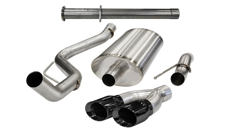 Corsa 11-14 Ford F-150 Raptor 6.2L V8 133in Wheelbase Black Xtreme Cat-Back Exhaust - DTX Performance