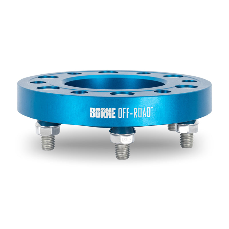 Mishimoto Borne Off-Road Wheel Spacers - 6x139.7 - 78.1 - 38.1mm - M14x1.5 - Blue - DTX Performance