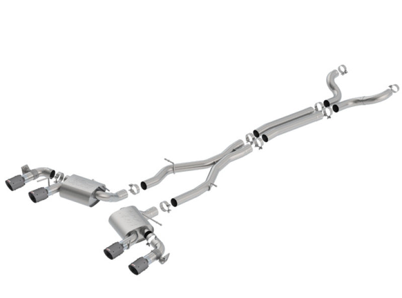 Borla 17-18 Chevrolet Camaro ZL1 6.2L V8 Atak Catback Exhaust w/ Dual Mode Valves CF Black Anod - DTX Performance