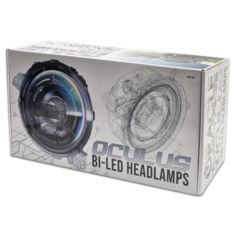 Oracle Oculus Bi-LED Projector Headlights for Jeep JL/Gladiator JT - Graphite Metallic - 5500K - DTX Performance