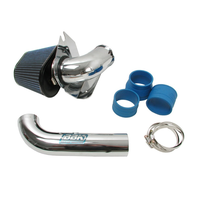 BBK 86-93 Mustang 5.0 Cold Air Intake Kit - Fenderwell Style - Chrome Finish - DTX Performance