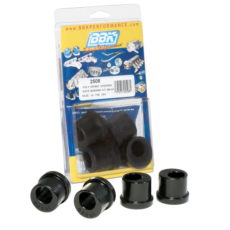 BBK 86-04 Mustang Offset Polyurethane Steering Rack Bushings (4pc) - DTX Performance