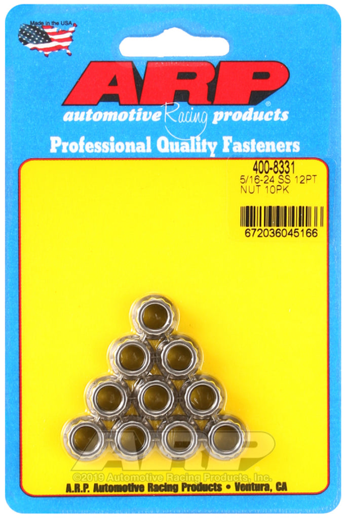 ARP 5/16-24 SS 12pt Nut Kit - DTX Performance