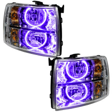 Load image into Gallery viewer, Oracle Lighting 07-13 Chevrolet Silverado Pre-Assembled LED Halo Headlights (Round Style) -UV/Purple - DTX Performance