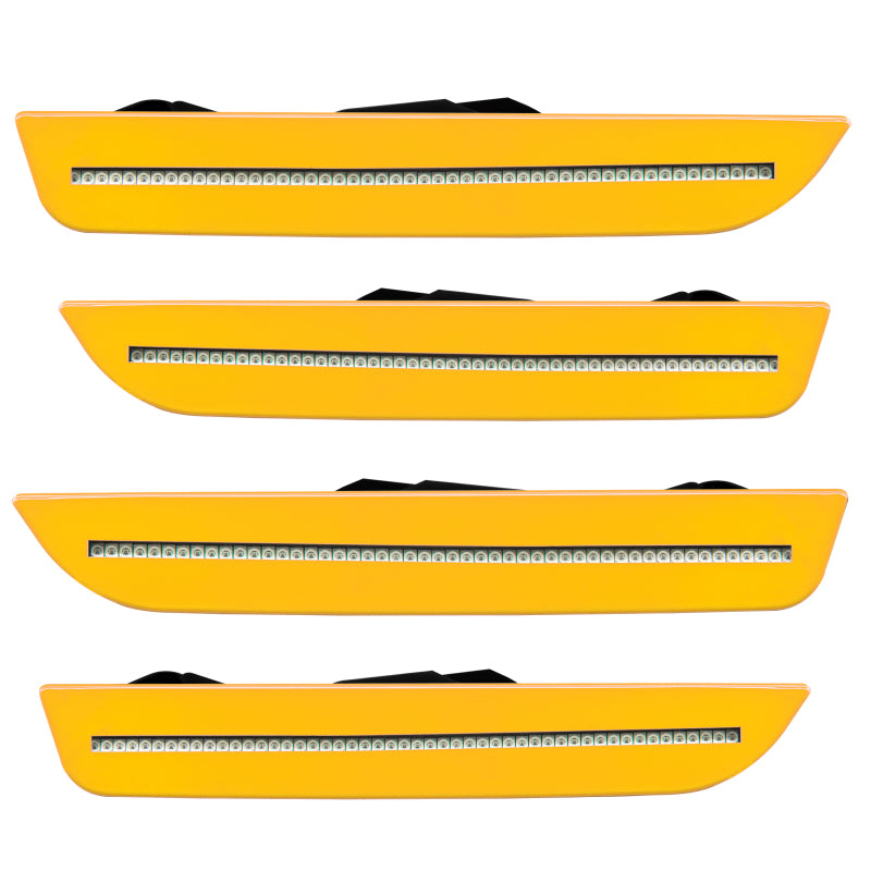 Oracle 10-14 Ford Mustang Concept Sidemarker Set - Clear - School Bus Yellow (B1BYM628) - DTX Performance