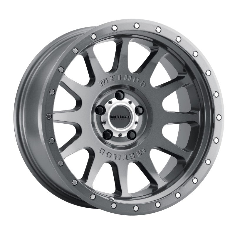 Method MR605 NV 20x10 -24mm Offset 5x5.5 108mm CB Gloss Titanium Wheel - DTX Performance