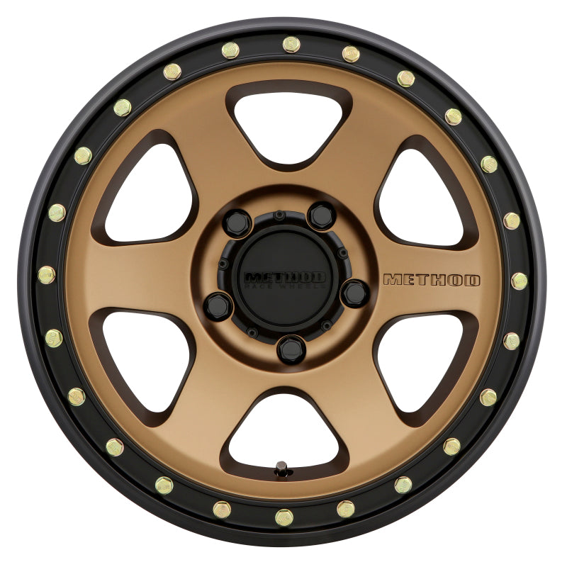 Method MR310 Con6 17x8.5 0mm Offset 5x5 71.5mm CB Method Bronze/Black Street Loc Wheel - DTX Performance