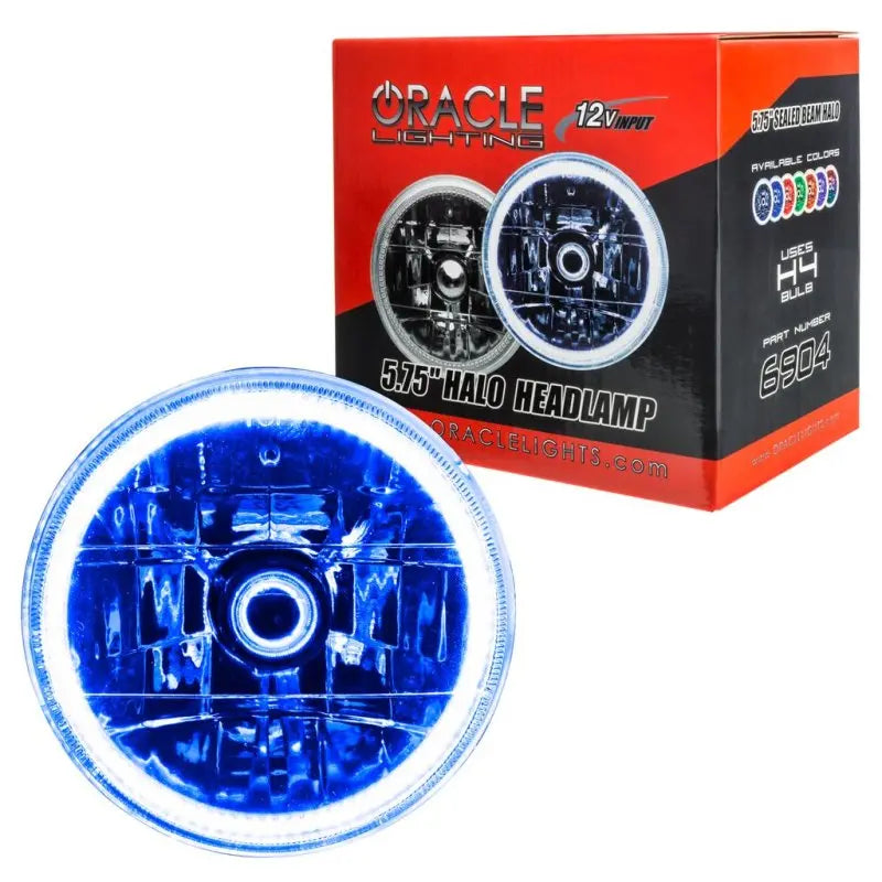 Oracle Pre-Installed Lights 5.75 IN. Sealed Beam - Blue Halo - DTX Performance