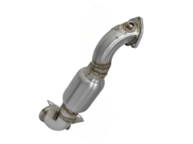 aFe 09-13 MINI Cooper S (R56) L4 1.6L (t) Twisted Steel Down Pipe 2-1/2in 304 Stainless Steel w/ Cat - DTX Performance