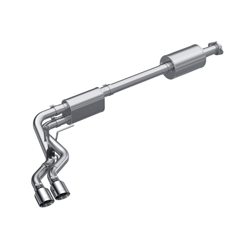 MBRP 2021+ Ford F150 Aluminized Dual Pre-Axle (Street Profile) 2.5in OD Tips 3in Cat Back Exhaust - DTX Performance