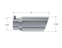 Load image into Gallery viewer, MBRP Universal Tip 5 O.D. Angled Single Walled 4 inlet 12 length - DTX Performance