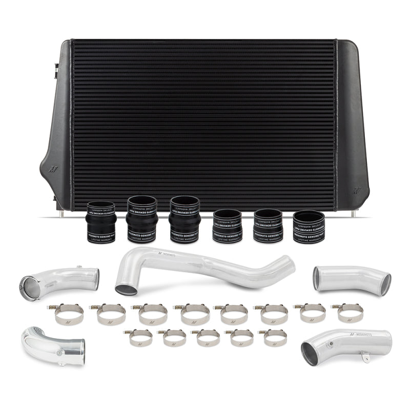 Mishimoto 17-19 GM L5P Duramax Intercooler Kit - Black w/ Polished Pipes - DTX Performance